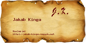 Jakab Kinga névjegykártya